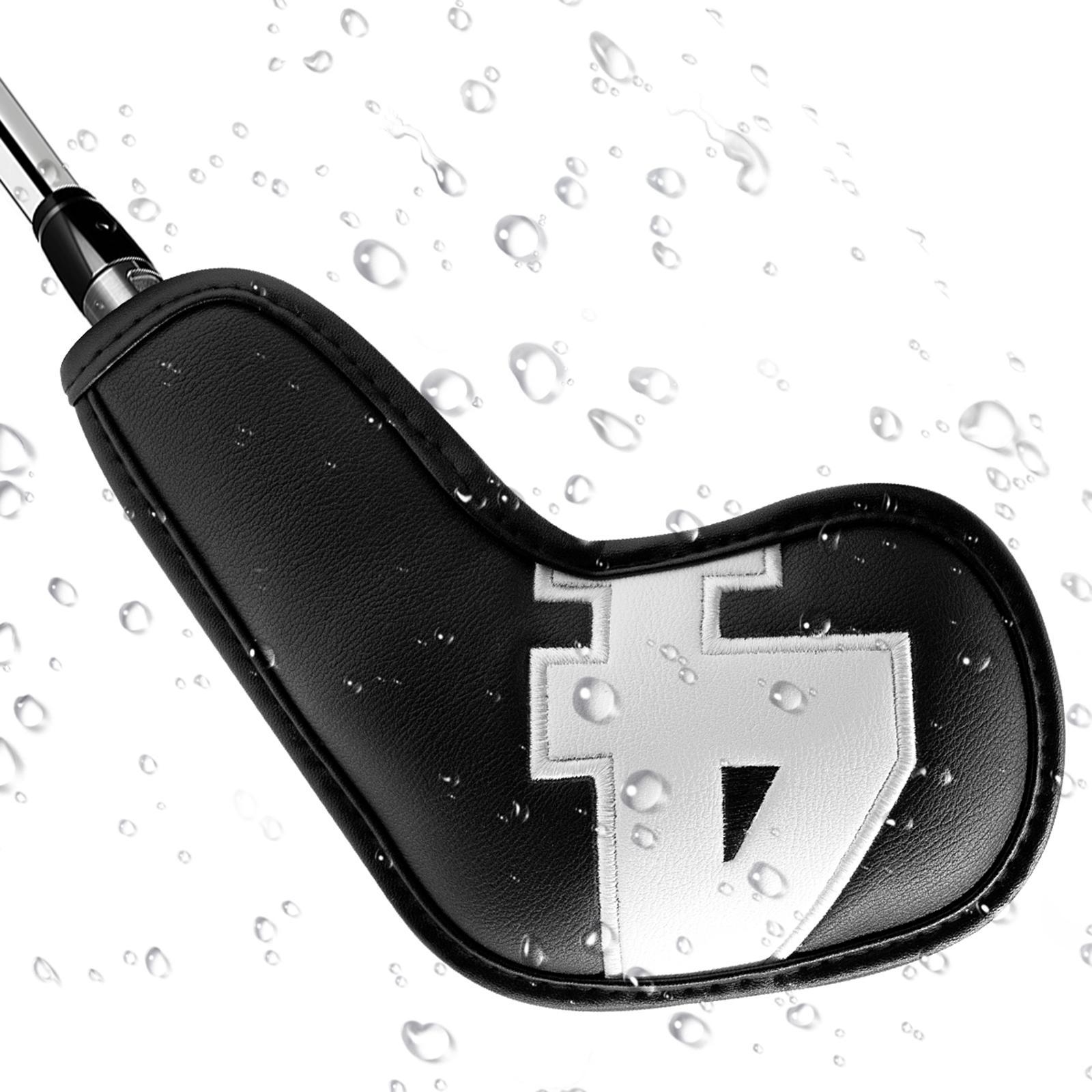 10Pcs Golf Iron Headcovers, Portable Durable Golf Club Head Cover for Travel Gift