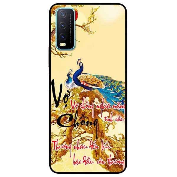 Ốp lưng dành cho Vivo Y20 - Y20s - Y12s mẫu Thư Pháp Vợ Chồng