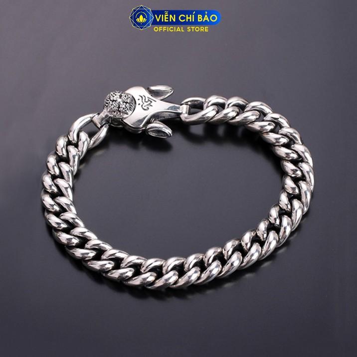 Lắc tay bạc nam khắc Chùy Kim Cang bạc Thái 925 thương hiệu Viễn Chí Bảo L100470