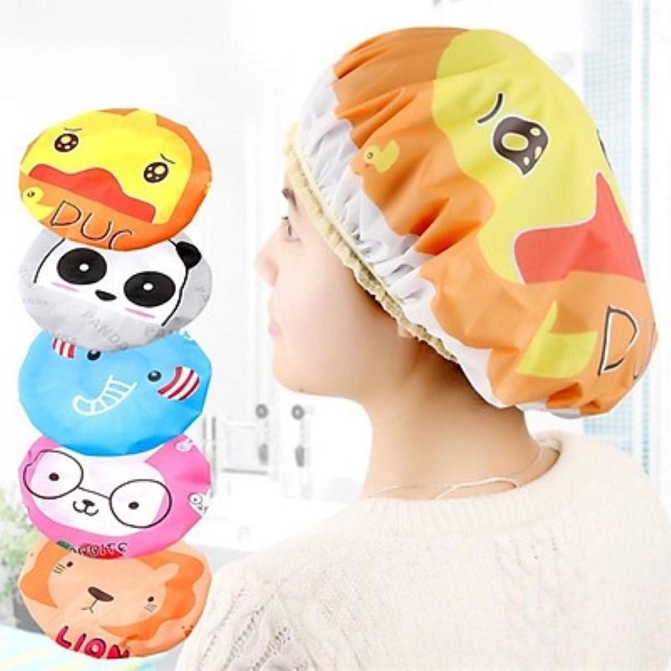 Mũ trùm ủ tóc hình dễ thương cute có chun co giãn