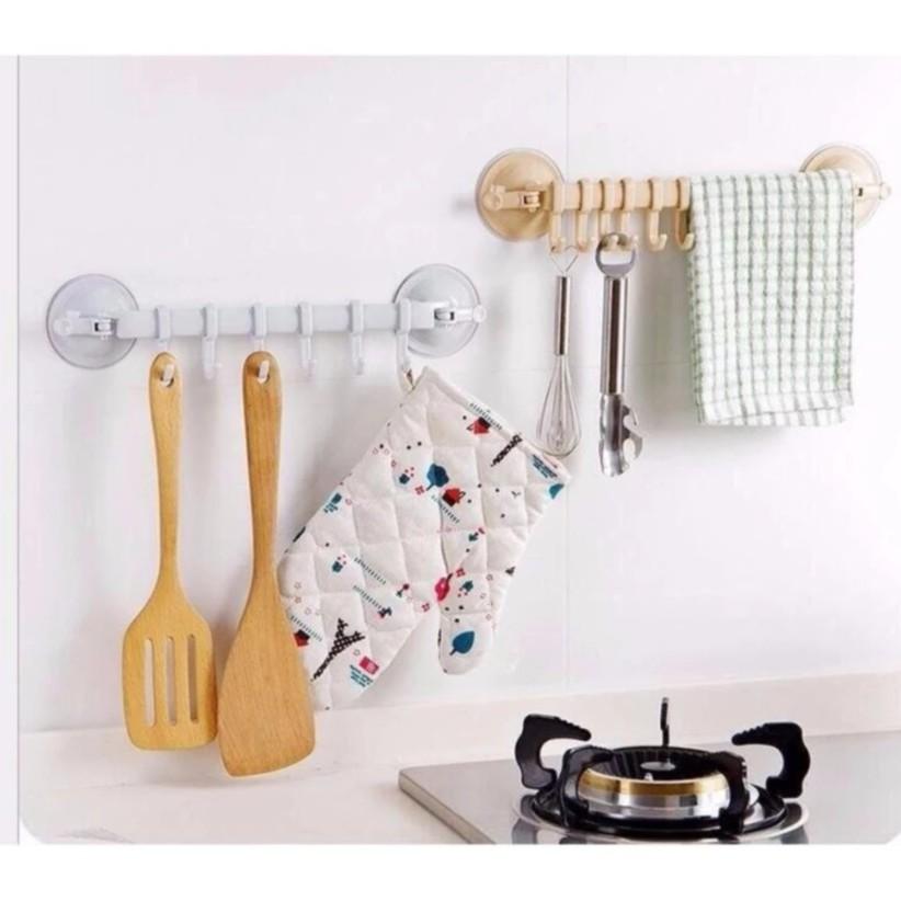 Thanh treo 6 móc đa năng hút chân không