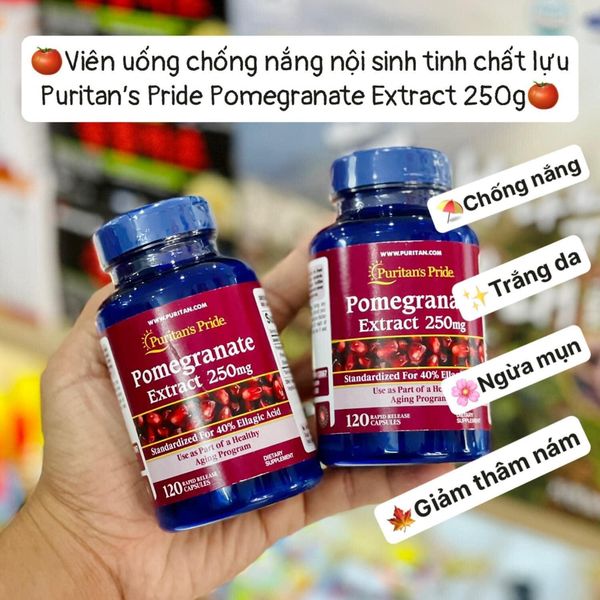 Viên Chống Nắng ngừa nám Pomegranate Extract 250Mg 120 Viên