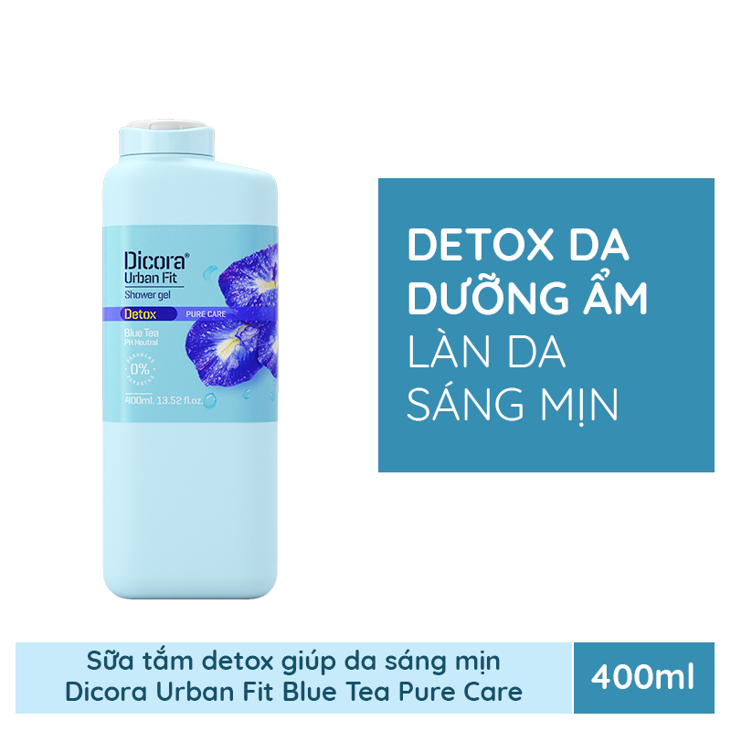 Sữa tắm detox hoa đậu biếc Dicora Urban Fit - 400ml