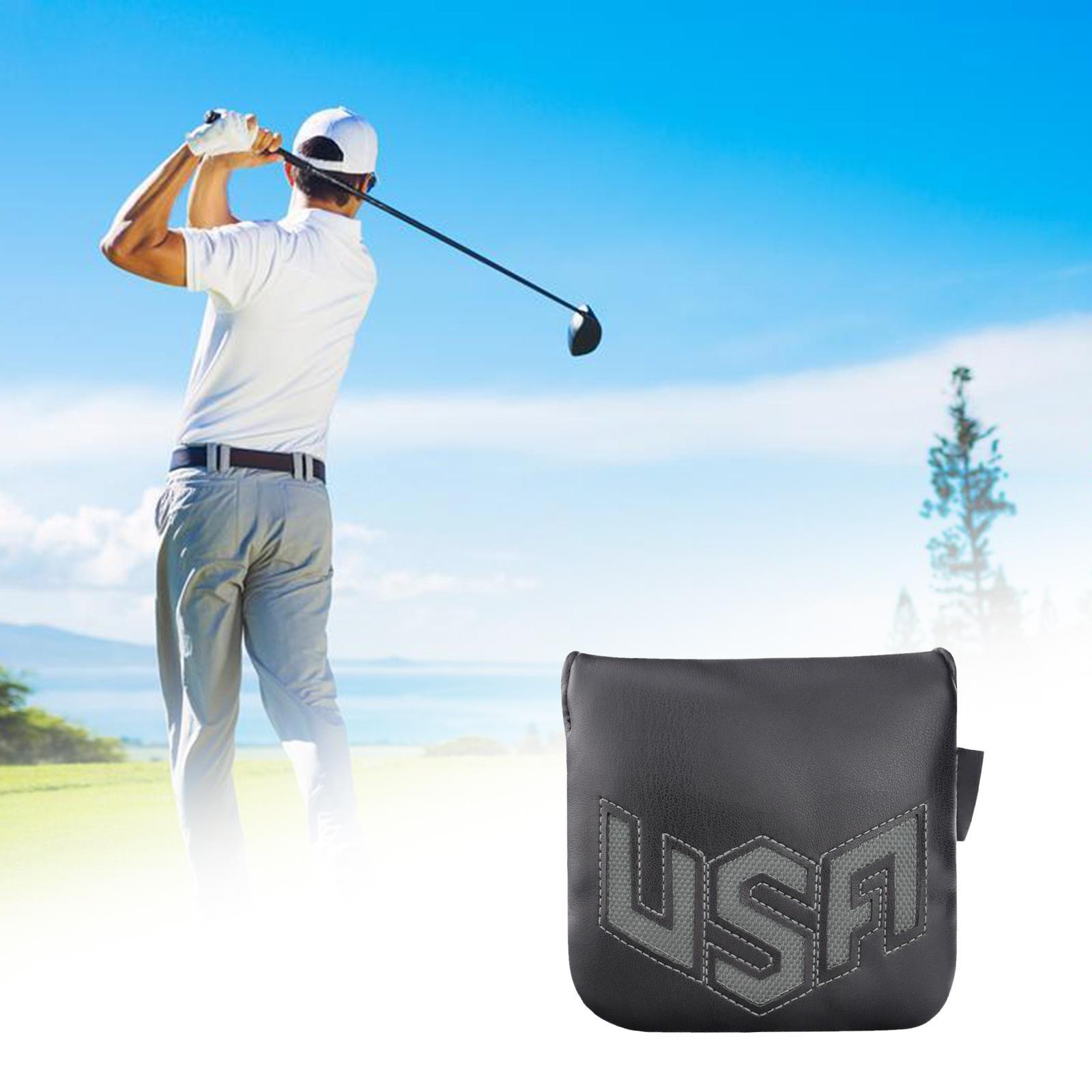 Golf Putter Head Cover Golf Club Headcover Waterproof Durable PU Leather Plush Lining Golf Putter Covers Protector for Women Men Golfer Gift