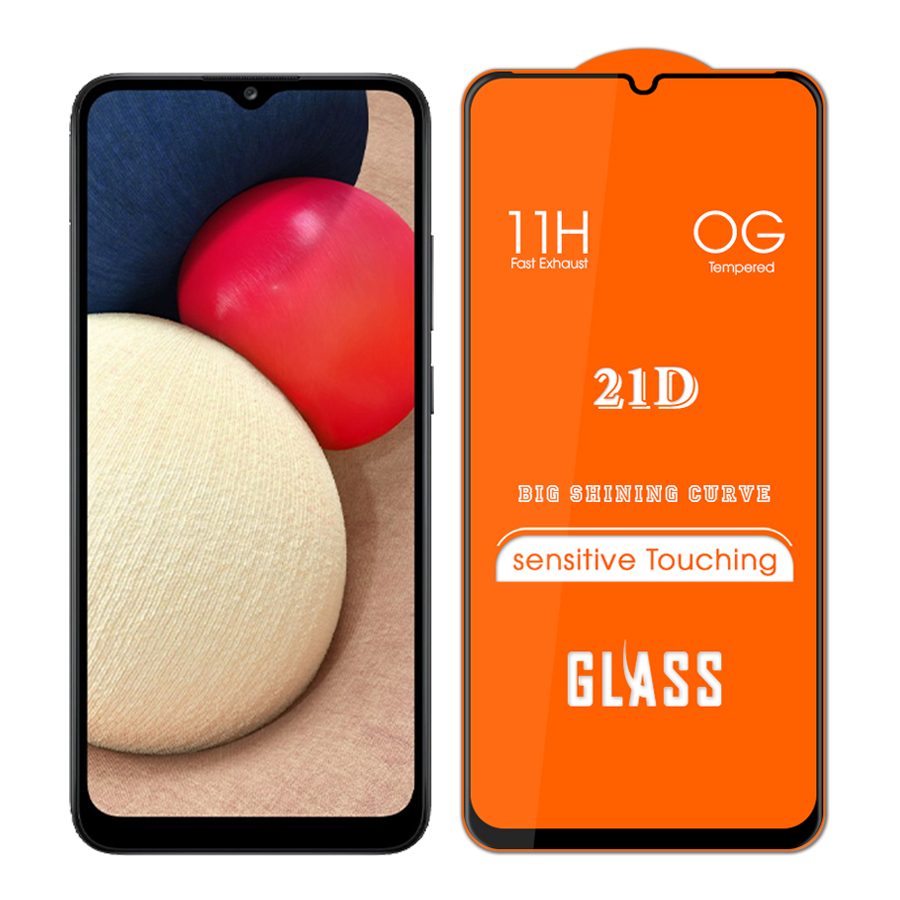Kính Cường Lực 21D Cho Samsung Galaxy A02s Full Keo Màn Hình SIÊU BỀN, SIÊU CỨNG- Hàng Chính Hãng