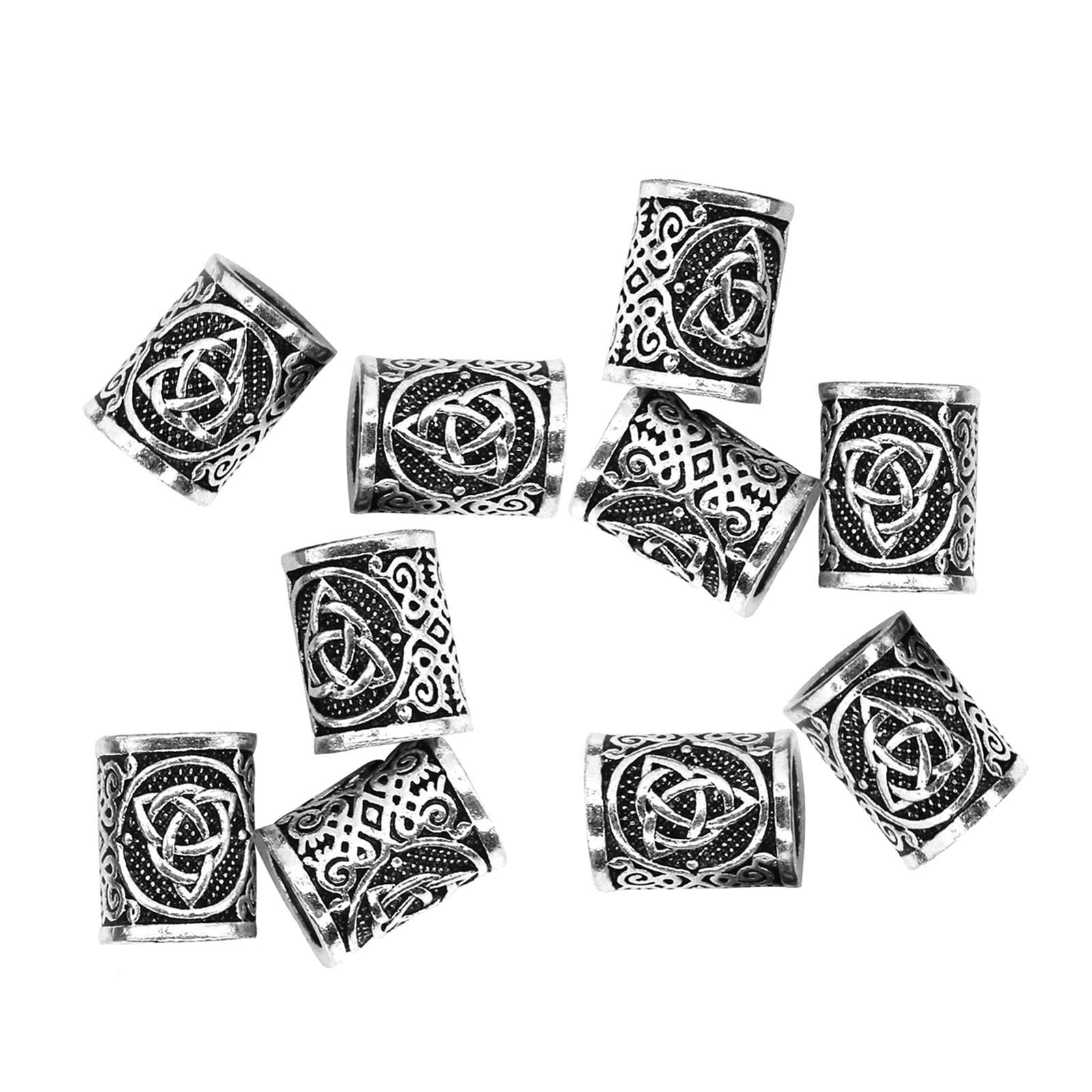 Rune  Beard Beads Rings for  Beards Lanyard Pendant Jewelry Making