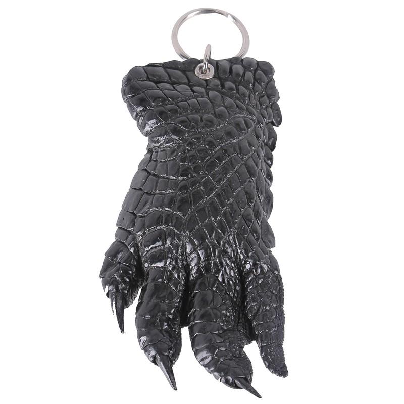 Móc khóa da cá sấu nguyên con màu đen, nâu đất, nâu đỏ, vàng bò HT8271-72-73-74
