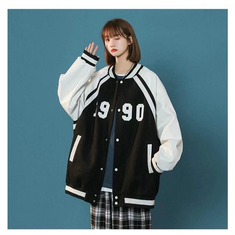 Áo khoác bomber unisex Áo bomber bóng chày ulzzang 1990 Siêu chất