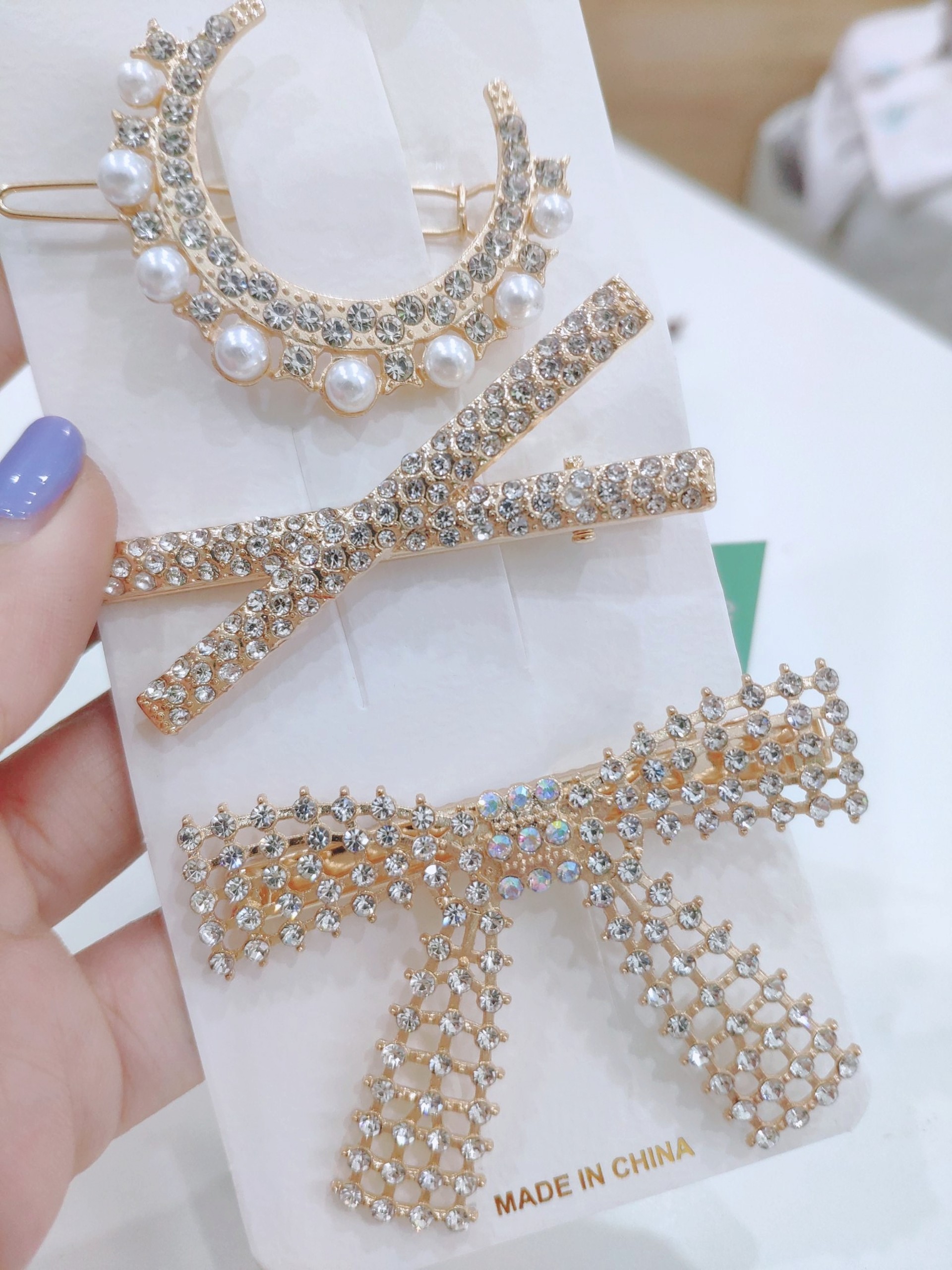 Sét 5 Kẹp Tóc Đính Đá