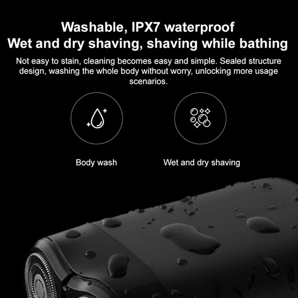 Máy cạo râu Xiaomi Mijia Electric Shaver S100 IPX7 Dao cạo râu chống nước với đầu cạo nổi kép Cạo khô & ướt Cạo sạch thoải mái