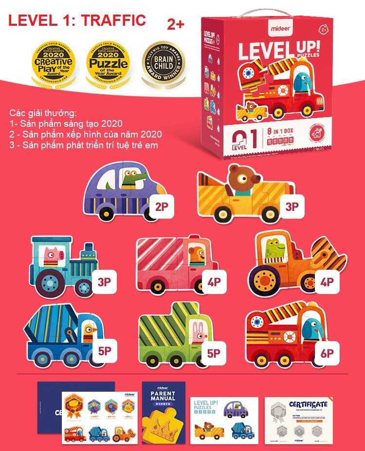 MẪU MỚI - GIÁ TỐT - Bộ xếp hình nhiều cấp độ LEVEL UP 7 cấp độ