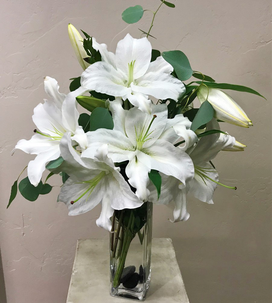 GÂN HOA LILY ĐẤT SÉT, GÂN HOA ĐƯỜNG, XÔI HOA LY ĐẬU SIICONE