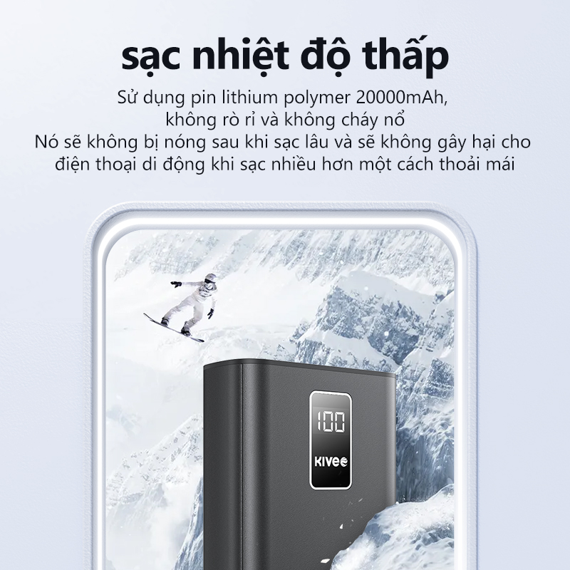 Sạc dự phòng 20000mAh BASIKE 10W Với đèn Pin Cho iP Huawei Samsung OPPO - Hàng chính hãng