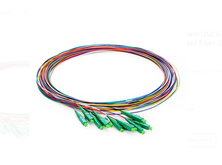 Dây nhảy quang LC APC 12 Fibers OS2 Single Mode Unjacketed Color - Bunch - Xmethod Network - Hàng chính hãng