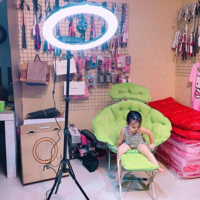 ĐÈN LED RING HQ14 THẦN THÁNH 36CM HỖ TRỢ LIVESTREAM MAKEUP STUDIO