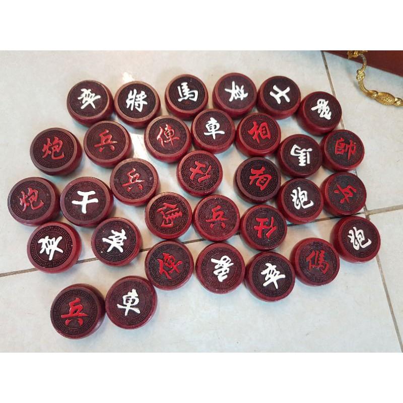 Cờ tướng gỗ hương quân tròn 4 cm