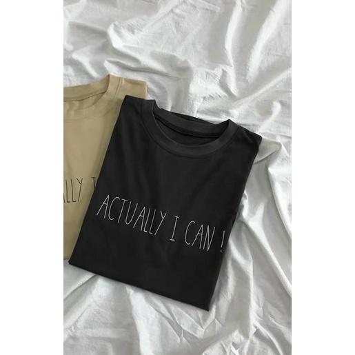 Áo thun thời trang unisex ACTULLY I CAN