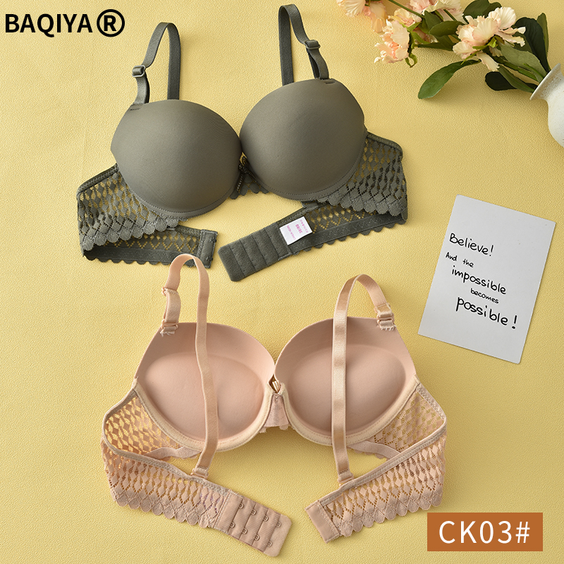 Áo Ngực Su Có Gọng 2 Dây Cài Sau Viền Ren Nâng Ngực Mềm Mại Đệm Dày - CK03