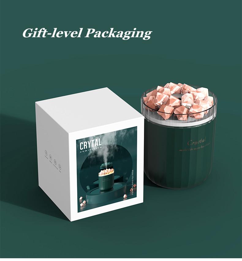 Di Động Pha Lê Xông Phòng Máy Phun Sương Tạo Độ Ẩm USB Không Dây Tinh Dầu Khuếch Tán Tinh Dầu Lộc Không Khí Humidificador Với Bầu Không Khí Đèn Nhà