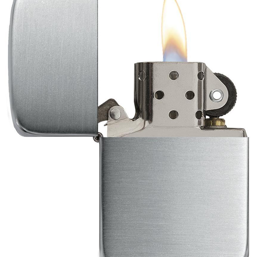 Bật Lửa Zippo Bạc Nguyên Khối Tái Bản 1941 Satin