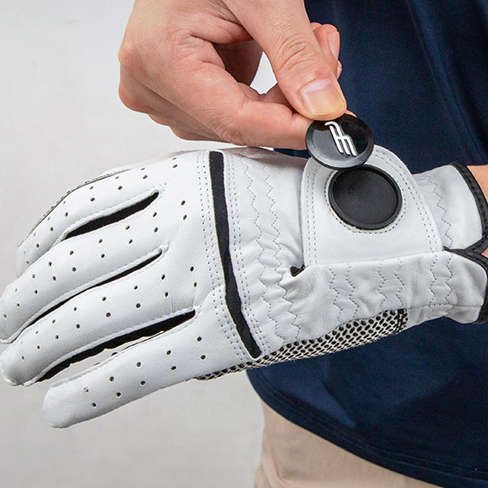 Men Golf Glove Left Hand Soft Breathable Golfer Gloves with Golf Marker
