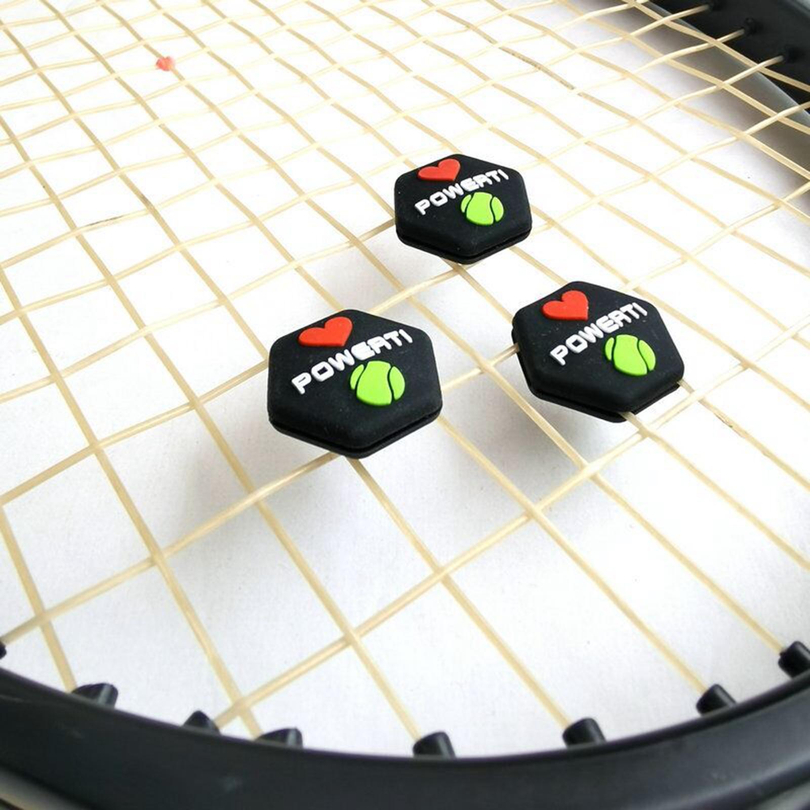 3 Pieces Tennis Racquet Vibration Stoppers Silicone Shock Absorption Shock Absorbers Tennis Racket Vibration Dampeners for Reduce Vibration