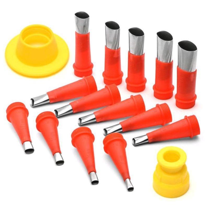 Bộ 14 Đầu Vòi Đi Bơm Keo Inox - Tái Sử Dụng, Chống Mài Mòn, Bền Bỉ