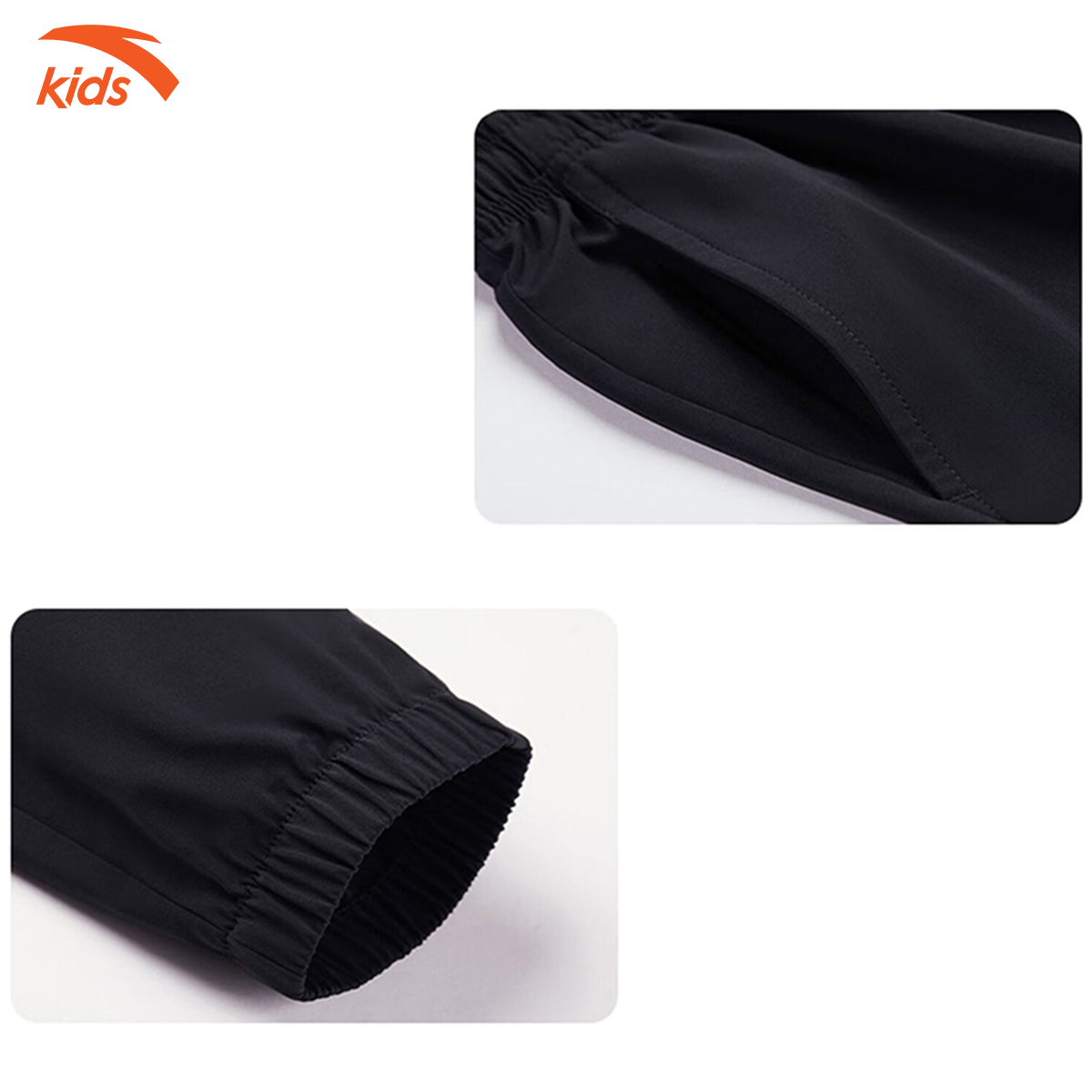Quần gió bé trai Anta Kids cạp chun, siêu mỏng siêu mát W352327773-2