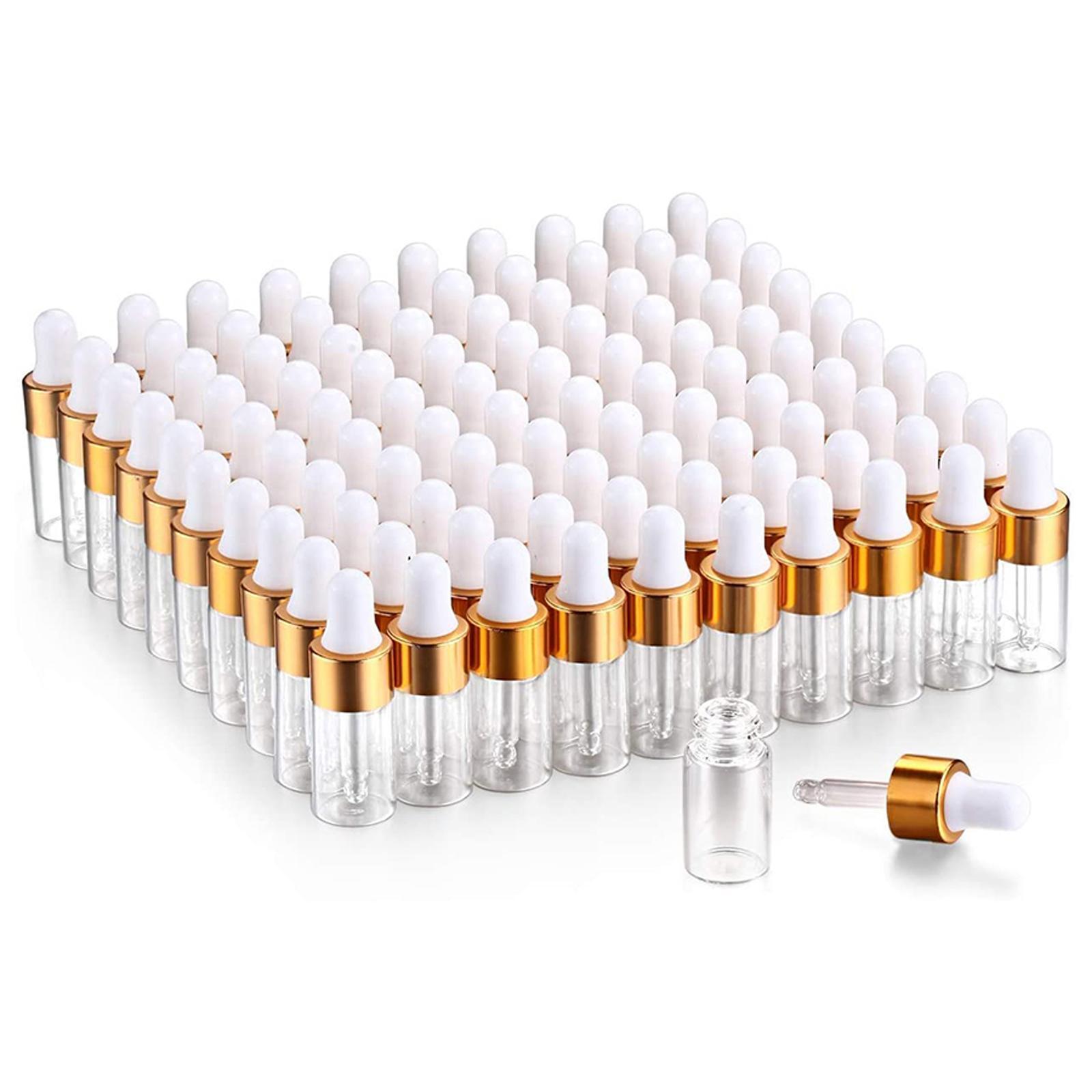 50x Portable Essential Oil Bottle Mini Dropper Bottles for Liquid Travel