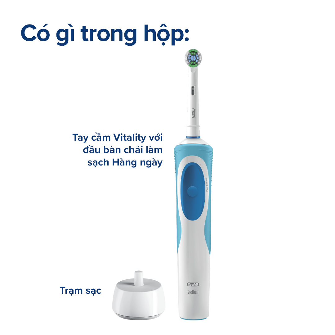 Bàn chải điện Oral-B Vitality Everyday Clean - Chính hãng bảo hành 24 tháng