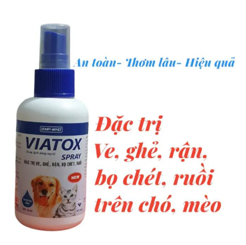 Chai Thuốc Xịt Diệt Ve, Ghẻ, Rận, Bọ Chét Chó Mèo 100Ml