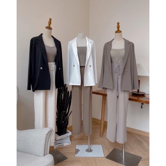 Áo khoác blazer vest nữ cổ gập 72a38 by germe