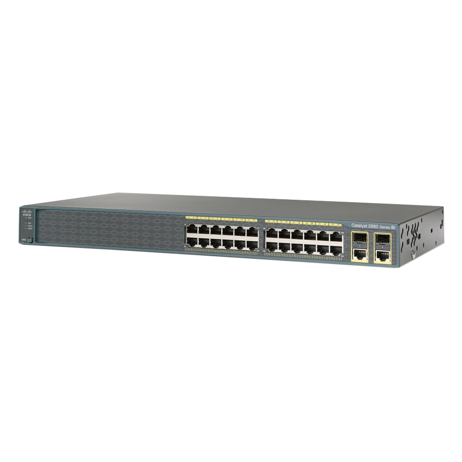 Thiết Bị Chuyển Mạch WS-C2960+24PC-S Cisco Catalyst 2960 Plus 24 10/100 PoE + 2 T/SFP LAN Lite - Hàng Nhập Khẩu