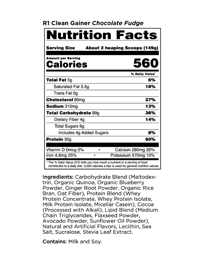 Tăng cơ tăng cân Rule 1 Clean Gainer 4.9lb