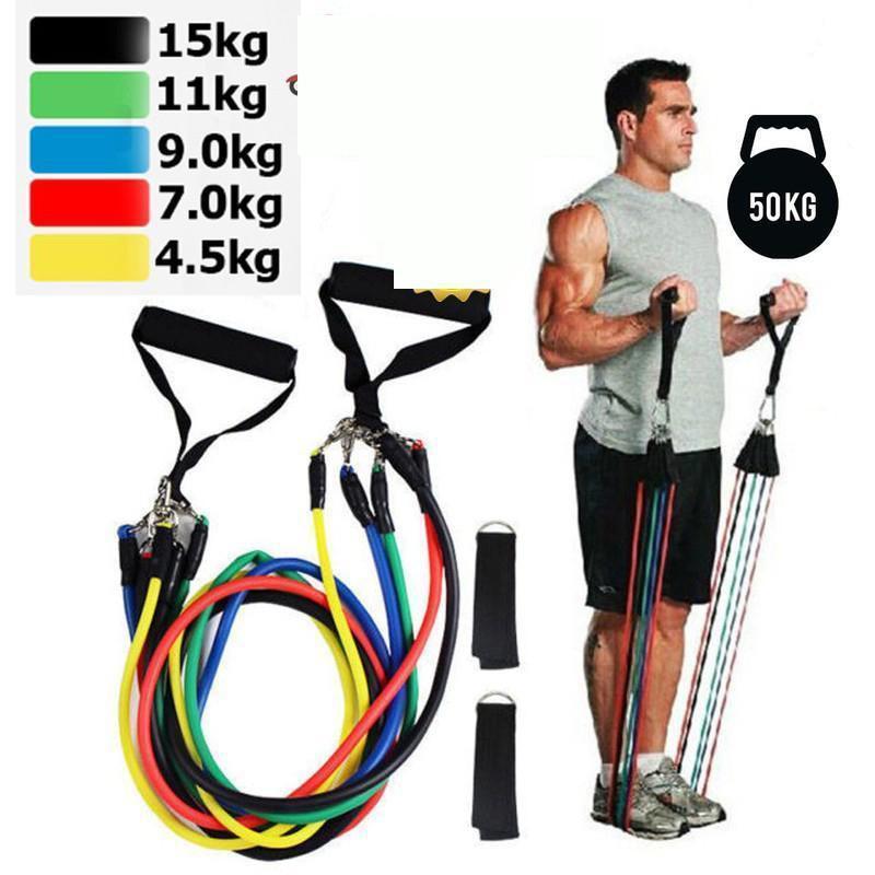 Bộ 5 Dây Ngũ Sắc Tập Full Body I Dụng Cụ Tập Gym Cao Cấp Kunosport Zn03 - Vận Chuyển Miễn Phí Toàn Quốc