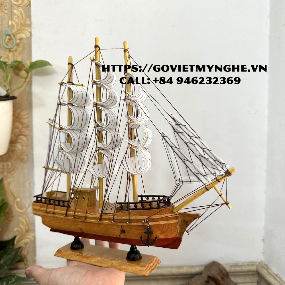 Mô hình thuyền gỗ trang trí thuyền trang trí tàu chiến cổ Confection -Gỗ tự nhiên- hàng xuất khẩu