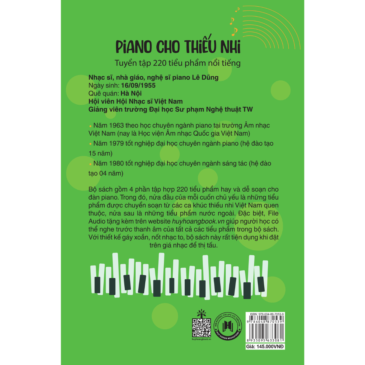 Piano Cho Thiếu Nhi - Tuyển Tập 220 Tiểu Phẩm Nổi Tiếng - Phần 3 (Kèm File Audio) (Tái Bản 2023)