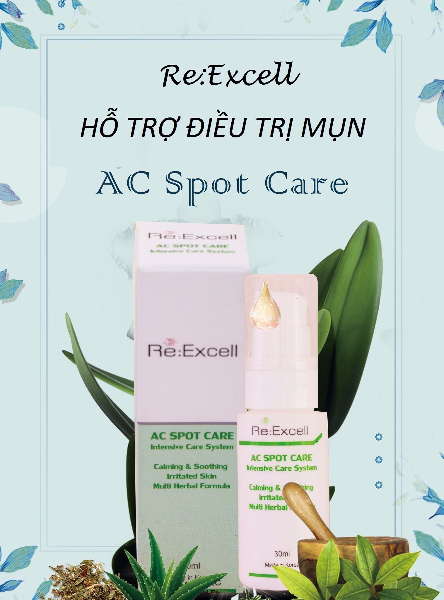 Combo 5 hộp Gel mụn Re:Excell AC Spot Care Hàn Quốc