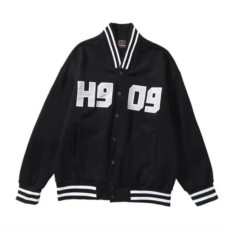 Áo khoác bomber dù unisex form rộng 2 lớp H909 nam nữ 