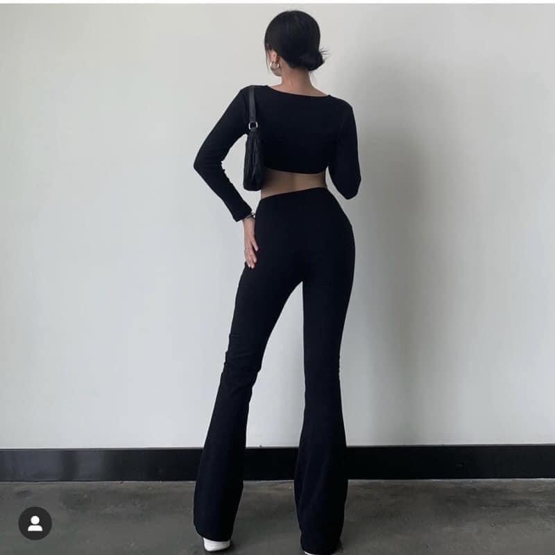 QUẦN ỐNG LOE VẢI SIÊU CO GIÃN HACK DÁNG SEXY