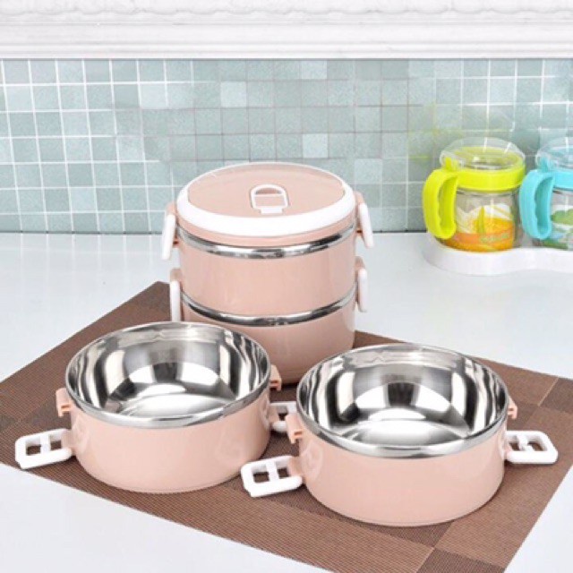 Hộp Đựng Cơm Cặp Lồng Cơm Giữ Nhiệt Lúa Mạch Ruột Inox Chất Lượng Số 1
