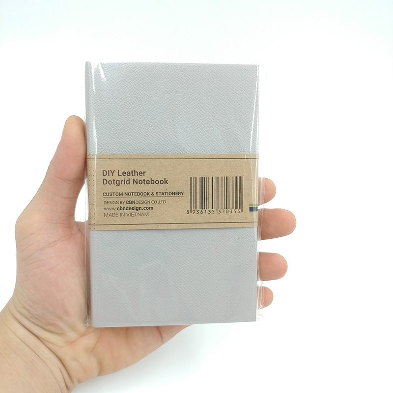 Sổ Bìa Da 9.5 x 14cm - Màu Xám