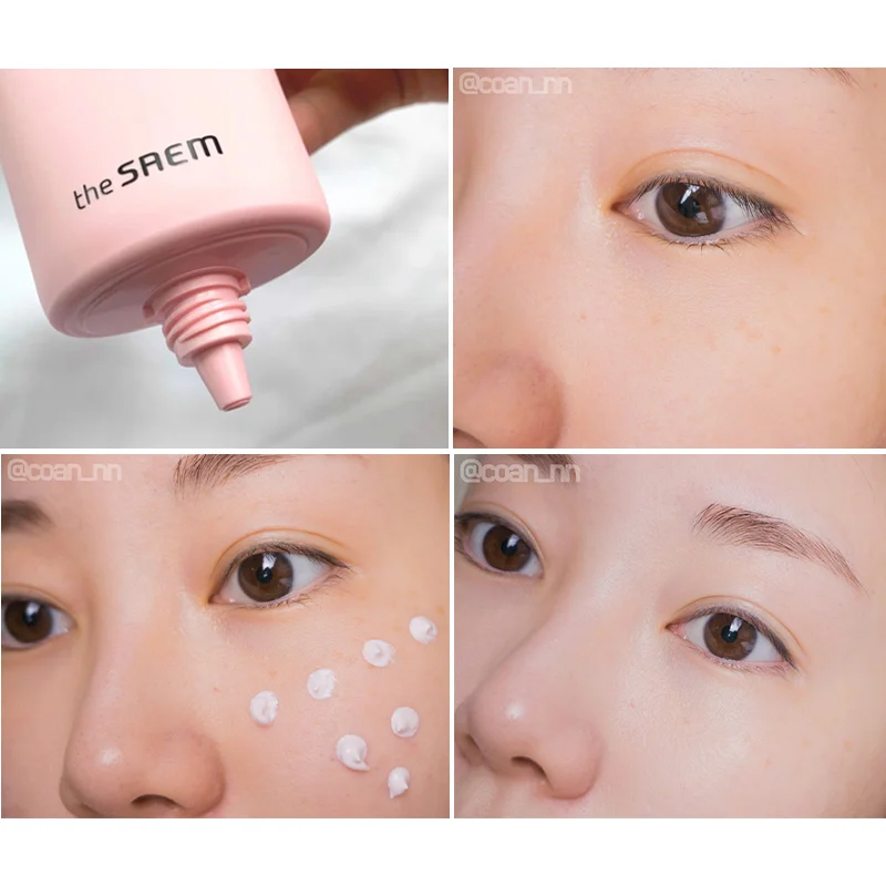 Kem chống nắng nâng tông sáng hồng tự nhiên Hàn Quốc The Saem Pink Sun Cream EX SPF50+/PA++++