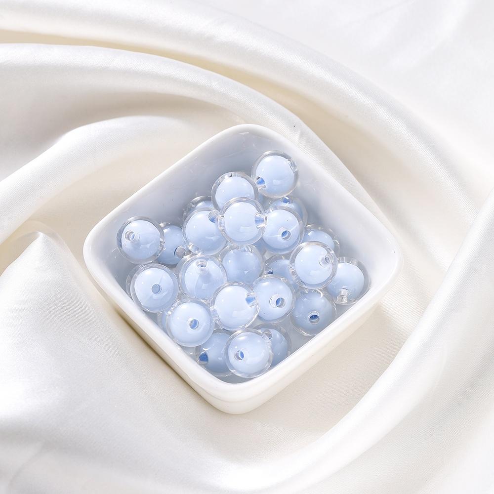 Set 50 Hạt Xỏ Lỗ 8-15mm Trong Suốt Nhiều Màu Sắc Làm Trang Sức Thủ Công