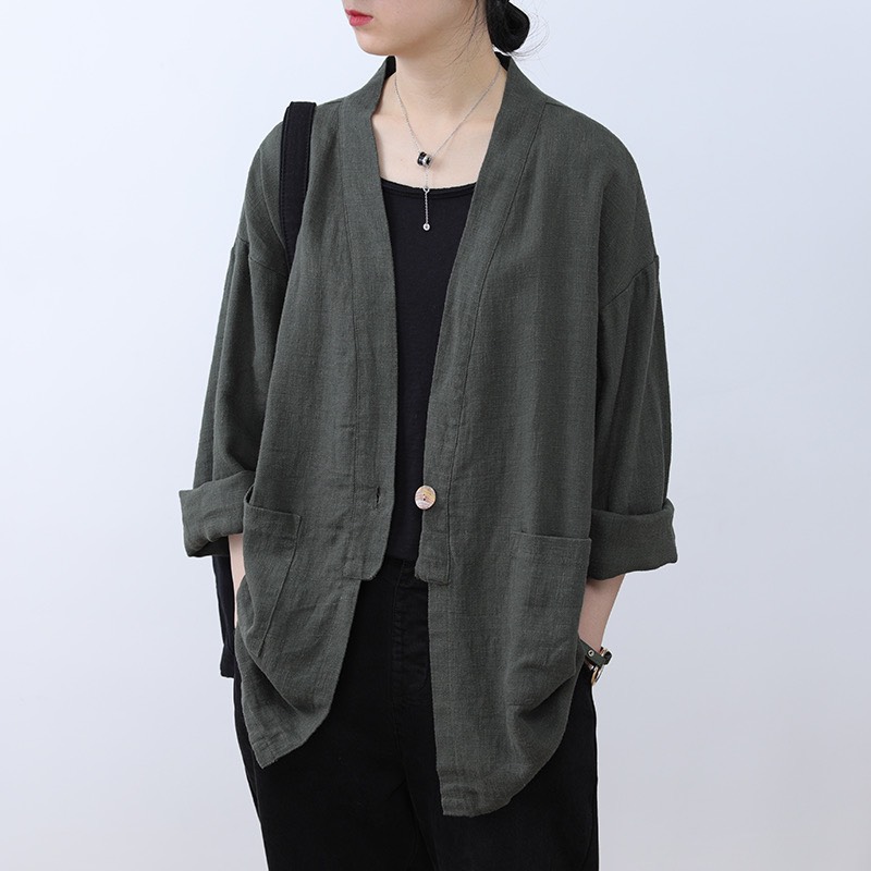 Áo khoác nhẹ cardigan nữ Linen bột Premium trẻ trung phong cách ArcticHunter