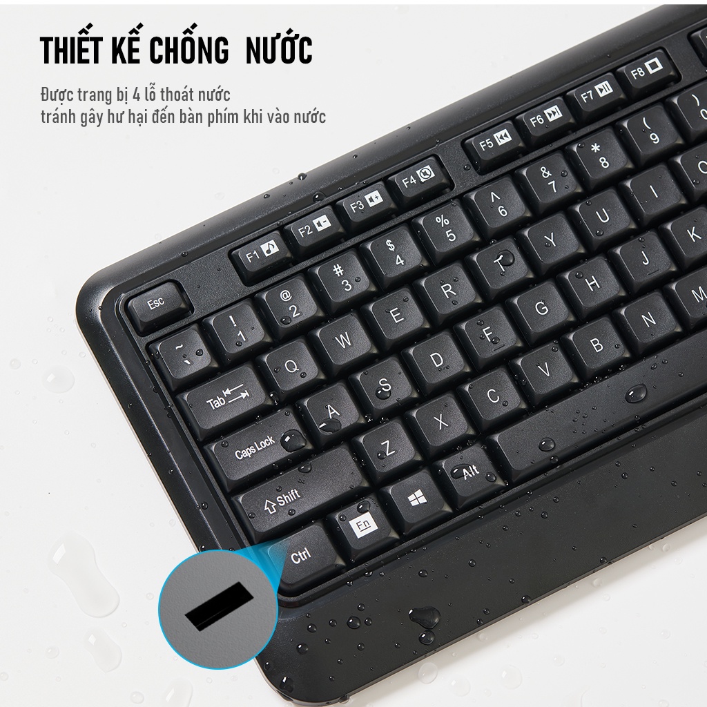 Combo Chuột & Bàn Phím Có Dây ROBOT KM2600 Thích Hợp Dùng Cho Laptop, Máy Tính, PC - Hàng Chính Hãng