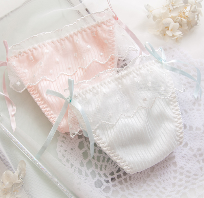Quần Lót Nữ Cotton Eo Thấp Phối Ren - Bi Xuất Đông Âu  Hàng Loại Đẹp.