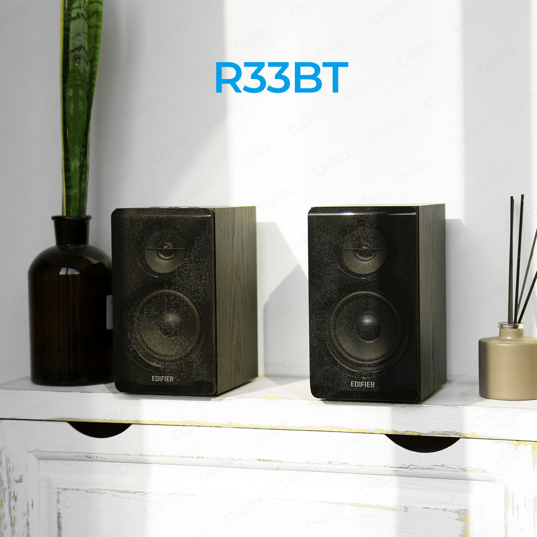 Loa Bluetooth Edifier R33BT (Màu Đen), Kết Nối Máy Tính Cổng AUX, Công Suất 10W, Nghe Nhạc Driver Bass 92mm