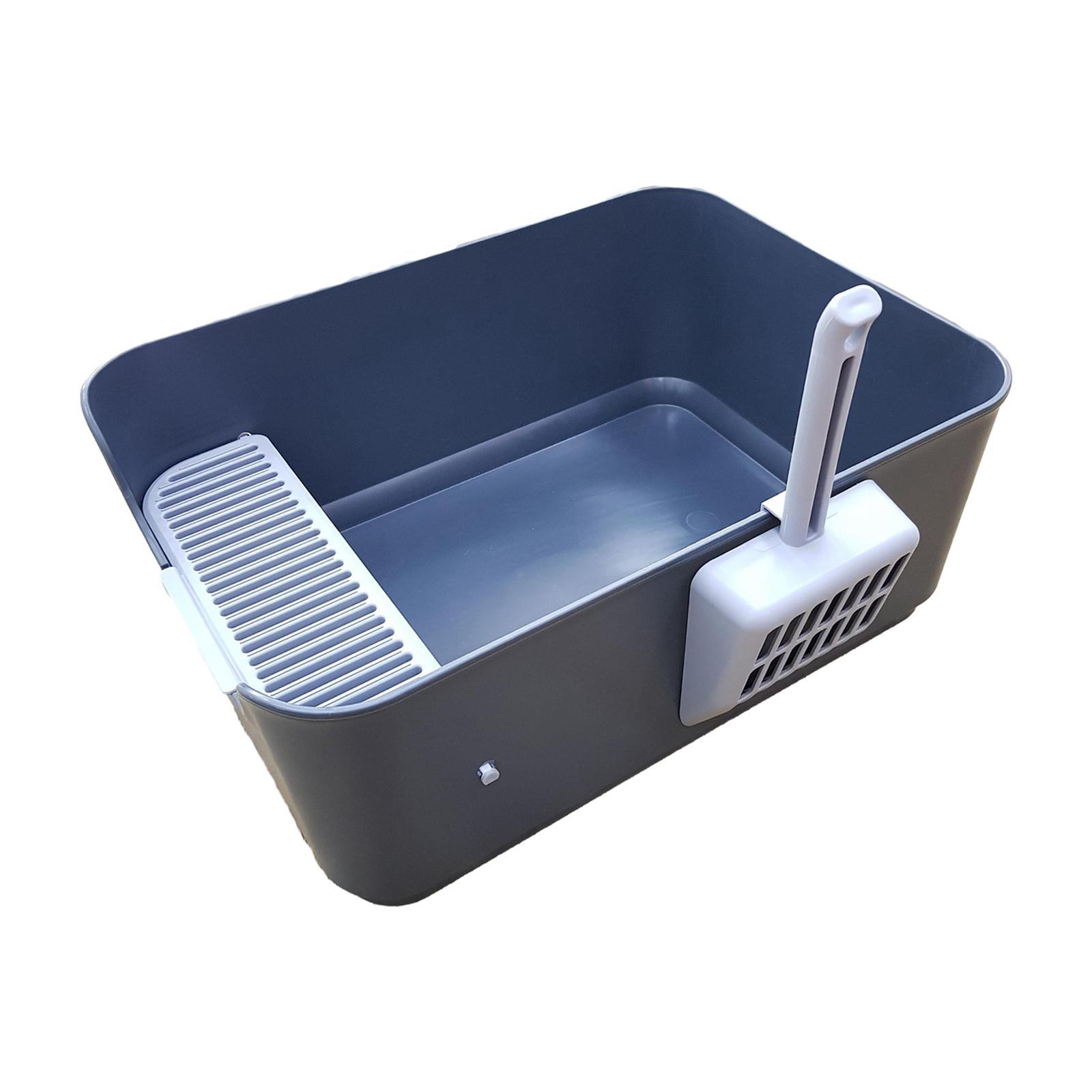 Pets Litter Tray Litter Pan Kitten Splashproof Cage Open Litter Box