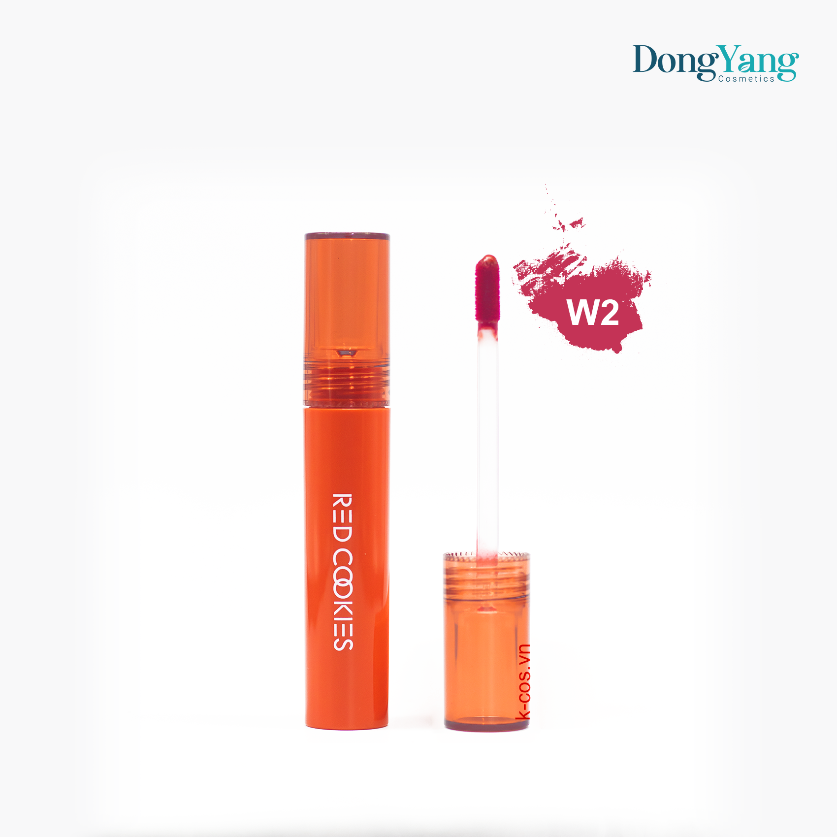 Son Bóng Red Cookies Glow Water Wrap Tint Hàn Quốc Màu W2 - Đỏ Cam